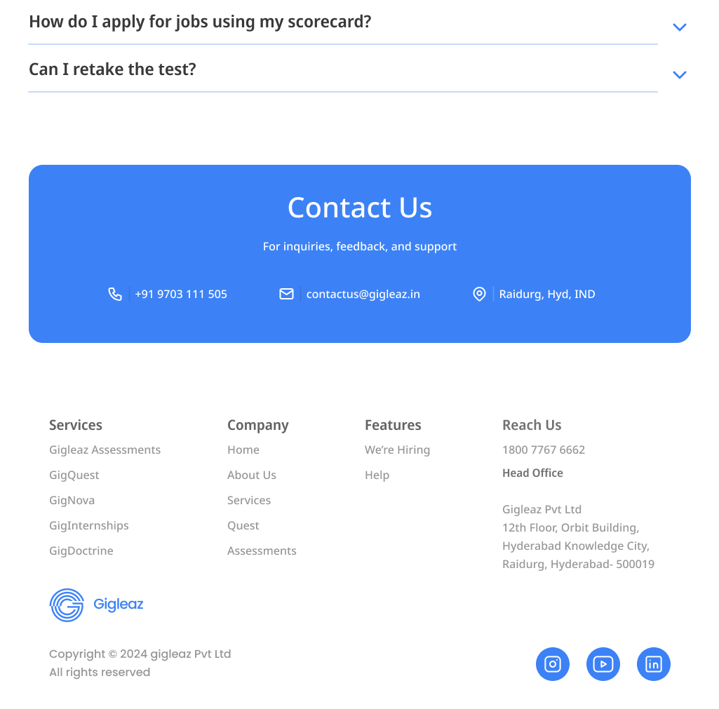 Metierks features FAQ and contact