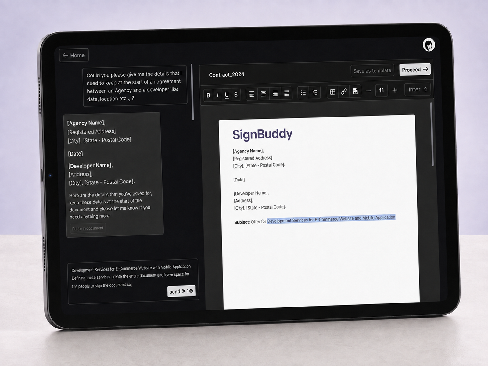 SignBuddy AI document signing workflow